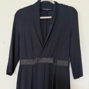 Antonio Melani Black Knitted Dress with 3/4 Sleeves for Office Elegant size S